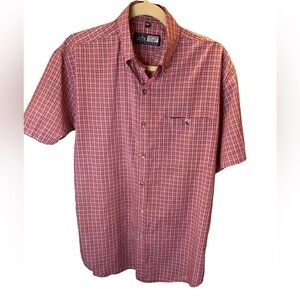 Canyon Guide size M Men’s  Red Checkered Short Sleeve Shirt